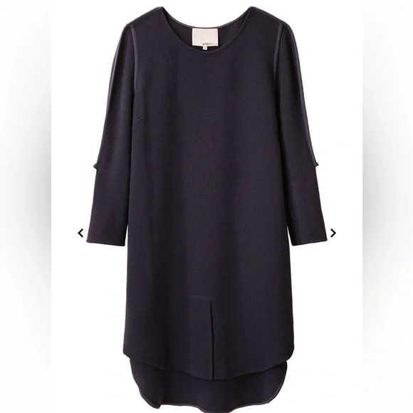 3.1 Phillip Lim Framed Silhouette Long Sleeve Navy Dress with pockets sz 4 - Picture 5 of 10